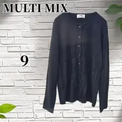 MULTI MIX トップス カーディガン ブラック Mサイズ レディース