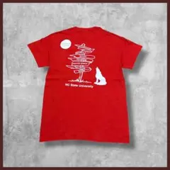 US古着 GILDAN ギルダン 両面プリント Tシャツ 半袖 レッド Sサイズ
