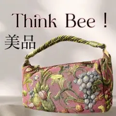 【美品】thinkbee! シンクビー 花柄 ピンク バッグ
