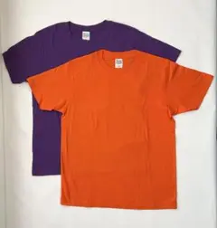 新品 S printstarコットン100% オレンジ パープル tシャツ2枚組