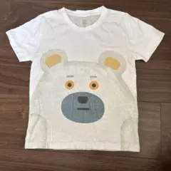 しろくまのパンツ 絵本 プリント ホワイトTシャツ Mサイズ