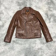 【美品】HORN WORKS バッファロー 3 BROWN ダブルライダース