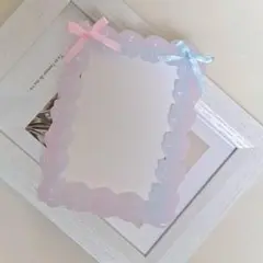 ラメ入りリボンと2色のゆめかわトレカ
