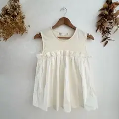 MOUSSY アイボリー ホワイト　ノースリーブシャツ
