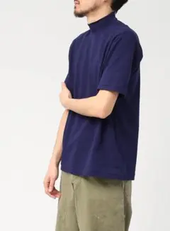 ANATOMICA モックネック Tシャツ ネイビー