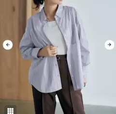 【COHINA・完売品】スリーポケットベーシックシャツ （ブルーストライプ）