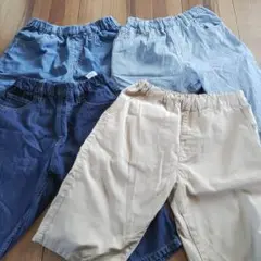 無印　キッズ ハーフパンツ 4点セット 130cm