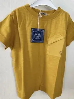 make your day ポケット付Tシャツ　マスタード　130㎝ 未使用品