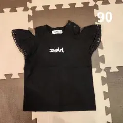 エックスガール　Tシャツ　黒　90
