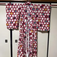 familiar 花柄 浴衣 130 帯　下駄セット