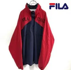 90s FILA バイカラー アノラックジャケット ブルゾン コットン L