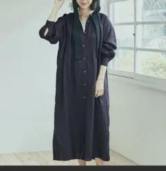 URBAN RESEARCH DOORS リネンギャザーワンピース