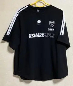 Dazy 袖ストライプ　半袖Tシャツ黒　Mサイズ　ゆったり　ブラック