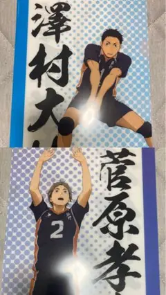 ハイキュー 澤村大地＆菅原孝支 クリアファイル