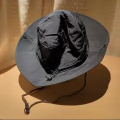 karsaer　サファリハット メンズ アウトドア 頭囲65cm　ブラック