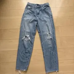 UNIQLO ペグトップハイライズジーンズ 24インチ