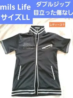 【着用回数不明】半袖 レディース mils Life ダブルジップ パンクロック