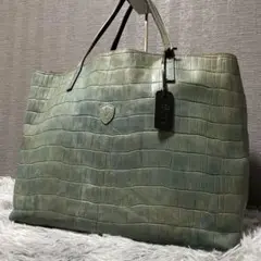 ✨希少✨ Felisi フェリージ　トートバッグ　クロコ型押し　A4収納可
