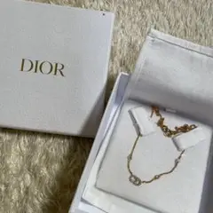 クリスチャンディオール CDロゴ クリスタル フェイクパール ネックレス