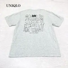 ユニクロ　バスキア　ビッグプリントT(L)メンズ　ワンポイント刺繍　ポケT 定番