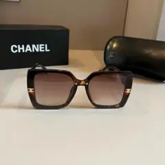 極美品 CHANEL ブラウン スクエア サングラス ケース付き 即日発送！
