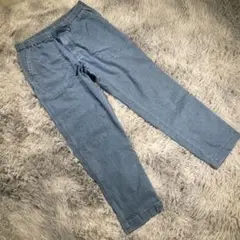 ジーユー GU スリムパンツ デニム風ストレッチパンツ ウエストゴム M