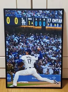 ドジャース大谷翔平 2025年MLB 投手復活！A3サイズポスターフレーム付き