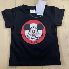 タグ付き新品ディズニーミッキーマウスTシャツブラック90サイズ