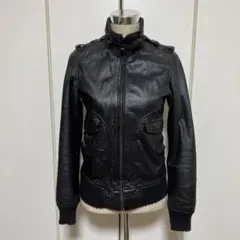 ヒステリックグラマー豚革レザーライダースジャケット本革