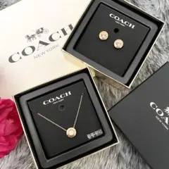 新品☆COACH(コーチ)ゴールド ネックレス ピアス 2点セット
