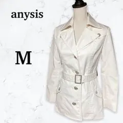 【anysis】ジャケットコート ホワイト テーラード アウター スーツ上着