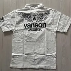 VANSON バンソン　半袖ポロシャツ　ホワイト　Mサイズ相当　訳あり