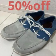Rockport デッキシューズ グレー/ブルー