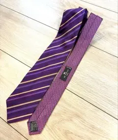 新品未使用 ETRO エトロ パープル シルク ネクタイ