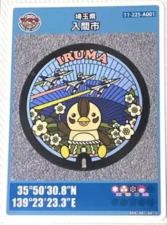 ⚫️マンホールカード 第18弾 埼玉県 入間市 A001 ロット006 匿名配送
