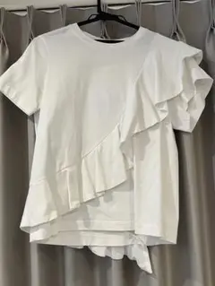 adonisisフリル付きホワイTシャツ