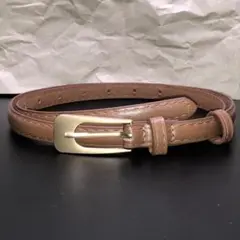 ※訳あり　ベルト Cブラウン 細い 全長108cm 幅1.4cm PU HQBS