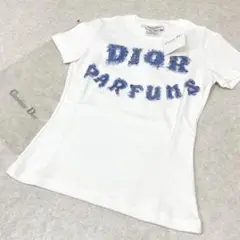 新品 クリスチャンディオール ロゴ Tシャツ デニム ホワイト S フランス製