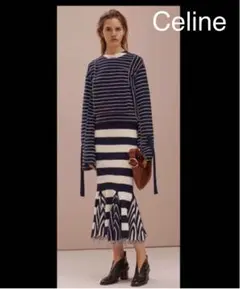 セリーヌ ボーダー ニット ワンピ 2015 FALLコレクション