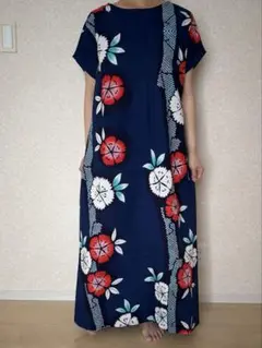 259.浴衣　リメイク　ワンピース　反物から