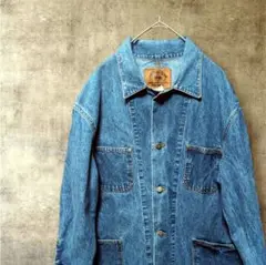美品✨カバーオール デニムジャケット メンズ アウター　ビッグサイズ