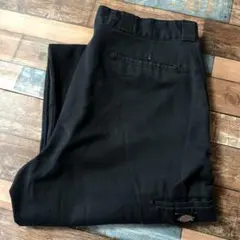 Dickiesディッキーズ ダブルニー ワイドバギーシルエット 黒ブラック 古着