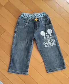 140サイズ ミッキー デニム 半ズボン ハーフパンツ