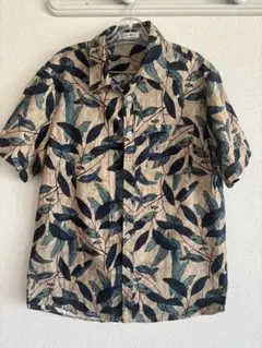 【美品】リーフ柄シャツ