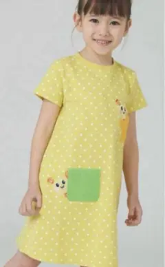 美品 graniph グラニフ　半袖ワンピース　うーたん　いないいないばあ