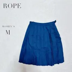 美品✨【ROPE】フレアスカート プリーツ 膝丈 日本製 レトロ 綺麗め 裏地