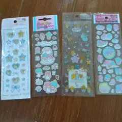 サンリオ リトルツインスターズ シール4枚/柄違い
