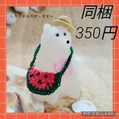 362【同梱で¥350】ミニサイズ　麦わら帽子　西瓜ショルダーバッグ