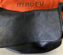 【メルカリ便】HIROFU 黒 レザー ショルダーバッグ イタリア製 A4サイズ
