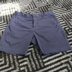 H&Mネイビー コットン混合 ショートパンツ